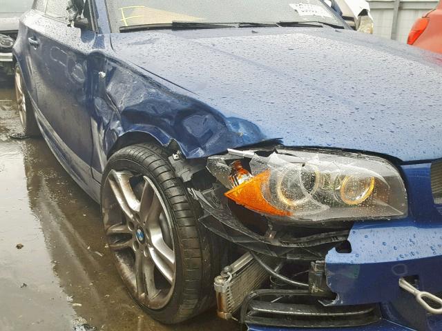 WBAUC9C50BVM10367 - 2011 BMW 135 I BLUE photo 9