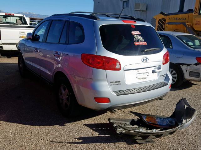 5NMSG73D98H169800 - 2008 HYUNDAI SANTA FE G SILVER photo 3