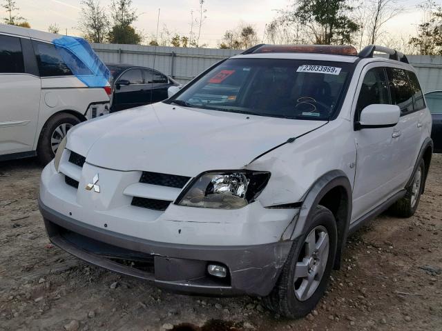 JA4LX41G63U026914 - 2003 MITSUBISHI OUTLANDER WHITE photo 2