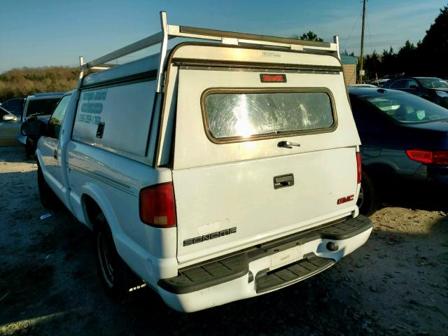 1GTCS14W518216814 - 2001 GMC SONOMA WHITE photo 3