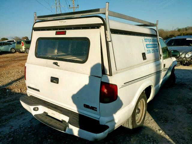 1GTCS14W518216814 - 2001 GMC SONOMA WHITE photo 4