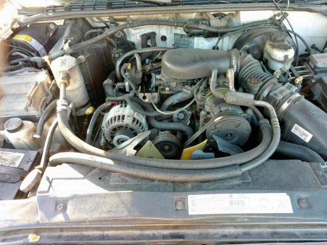 1GTCS14W518216814 - 2001 GMC SONOMA WHITE photo 7