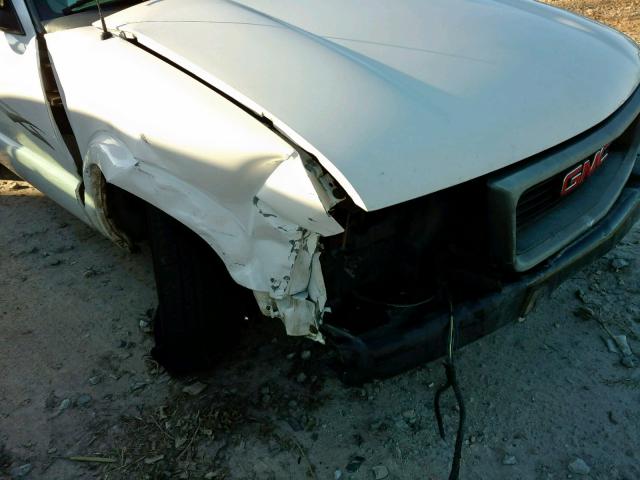 1GTCS14W518216814 - 2001 GMC SONOMA WHITE photo 9