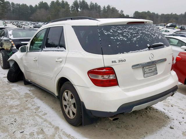 4JGBB86E26A084406 - 2006 MERCEDES-BENZ ML 350 WHITE photo 3