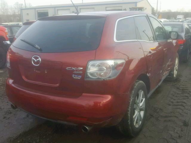 JM3ER4WLXA0344464 - 2010 MAZDA CX-7 RED photo 4