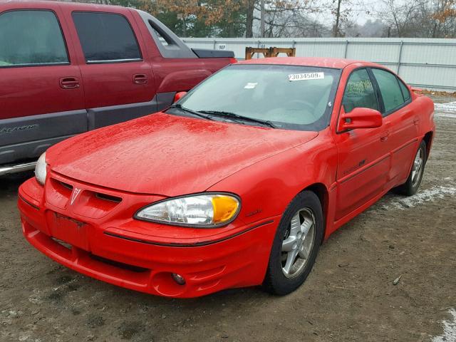 1G2NW52E51C148322 - 2001 PONTIAC GRAND AM G RED photo 2