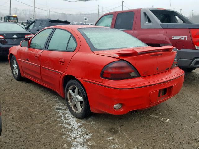 1G2NW52E51C148322 - 2001 PONTIAC GRAND AM G RED photo 3