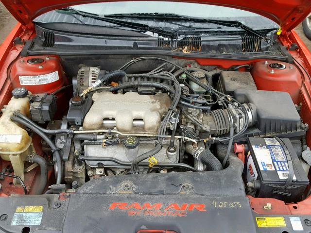 1G2NW52E51C148322 - 2001 PONTIAC GRAND AM G RED photo 7