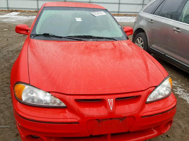 1G2NW52E51C148322 - 2001 PONTIAC GRAND AM G RED photo 9