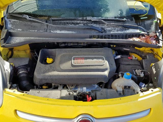 ZFBCFADH3EZ020542 - 2014 FIAT 500L TREKK YELLOW photo 7