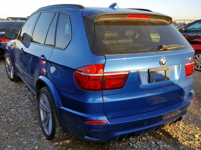 5YMGY0C53CLK27532 - 2012 BMW X5 M BLUE photo 3