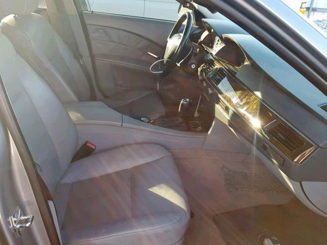 WBANA53565B864910 - 2005 BMW 525 I GRAY photo 5