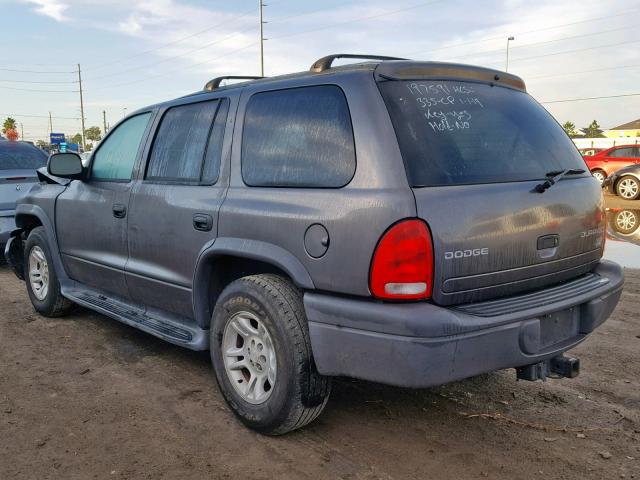 1D4HR38Z33F606409 - 2003 DODGE DURANGO SP CHARCOAL photo 3