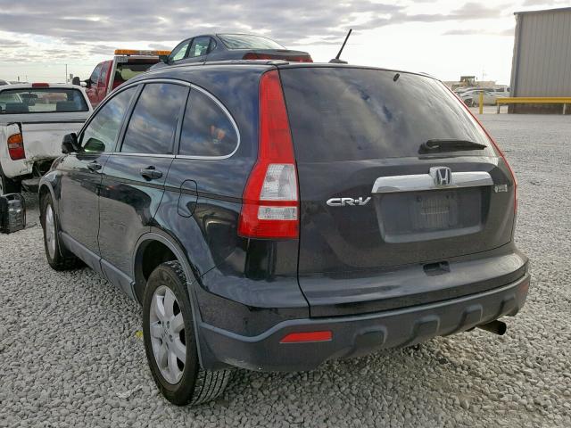 JHLRE38717C065253 - 2007 HONDA CR-V EXL BLACK photo 3