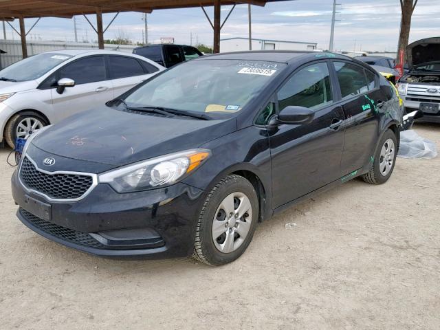 KNAFK4A65G5542123 - 2016 KIA FORTE LX BLACK photo 2