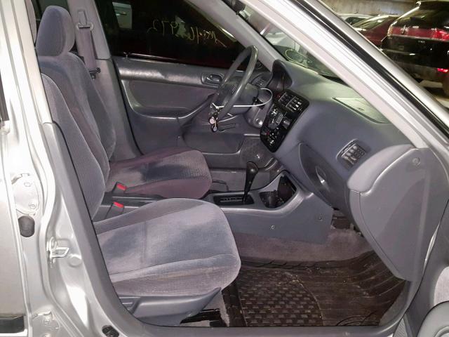 JHMEJ6623WS005400 - 1998 HONDA CIVIC DX SILVER photo 5