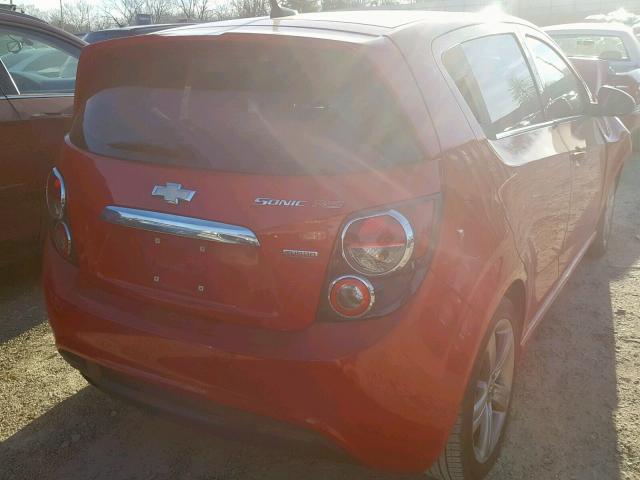 1G1JG6SB8D4179607 - 2013 CHEVROLET SONIC RS RED photo 4