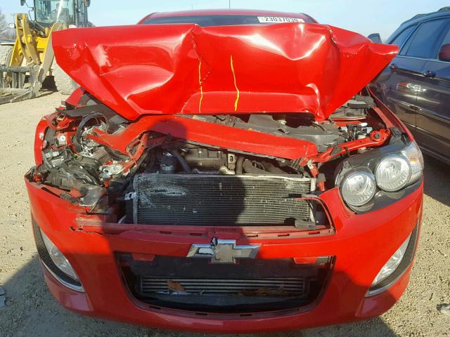 1G1JG6SB8D4179607 - 2013 CHEVROLET SONIC RS RED photo 9