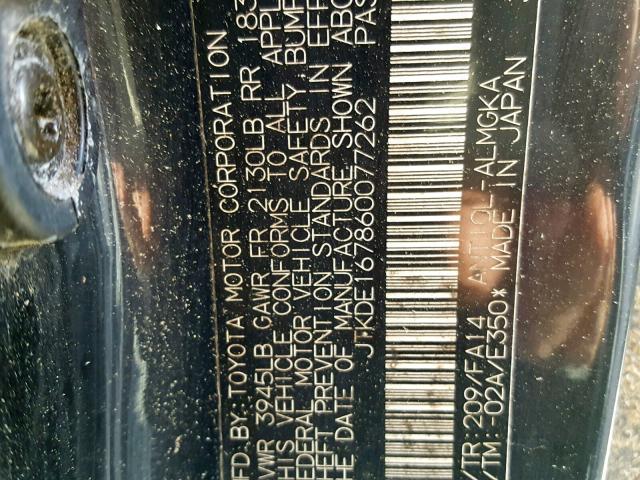 JTKDE167860077262 - 2006 TOYOTA SCION TC Qara foto 10