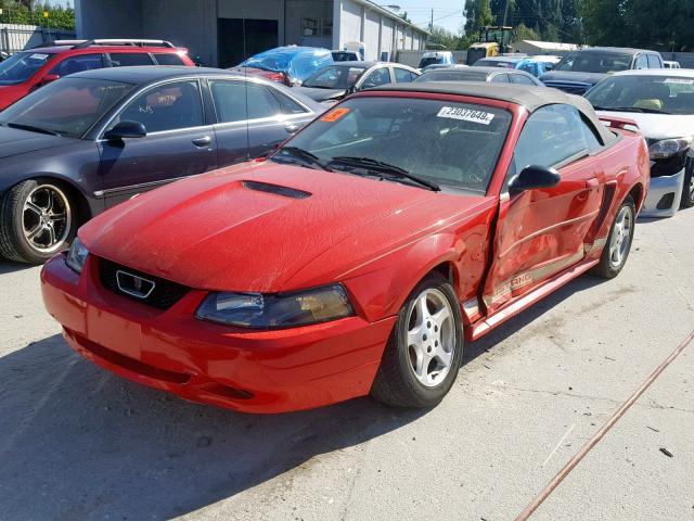 1FAFP44442F152105 - 2002 FORD MUSTANG RED photo 2