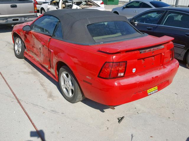 1FAFP44442F152105 - 2002 FORD MUSTANG RED photo 3