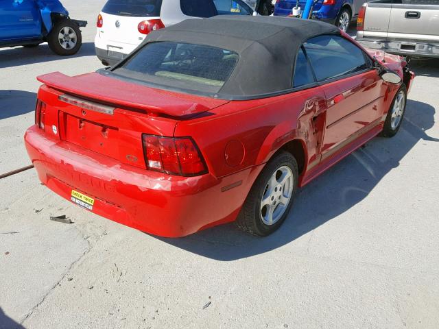 1FAFP44442F152105 - 2002 FORD MUSTANG RED photo 4