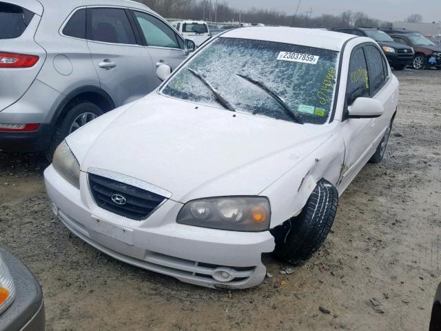 KMHDN46D66U345325 - 2006 HYUNDAI ELANTRA GL WHITE photo 2