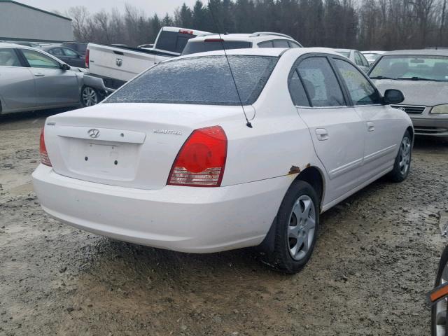 KMHDN46D66U345325 - 2006 HYUNDAI ELANTRA GL WHITE photo 4