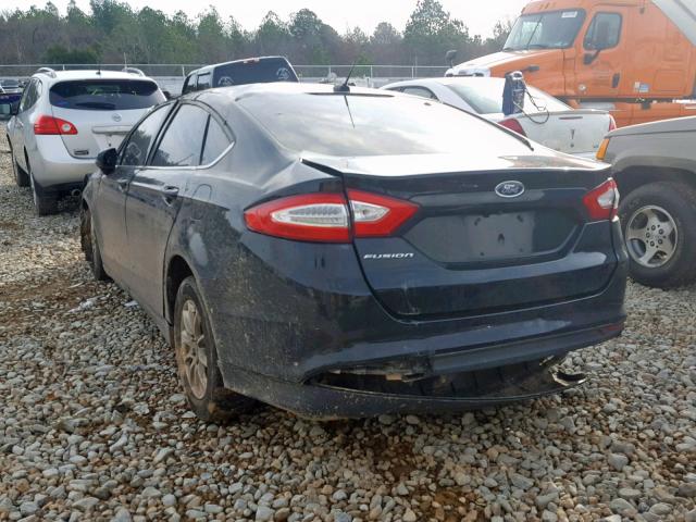 3FA6P0G7XGR403010 - 2016 FORD FUSION S BLACK photo 3