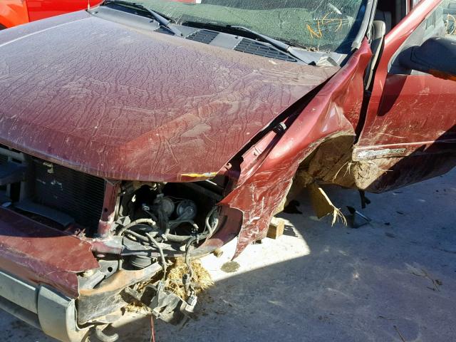 1GNDT13S042334297 - 2004 CHEVROLET TRAILBLAZE MAROON photo 9