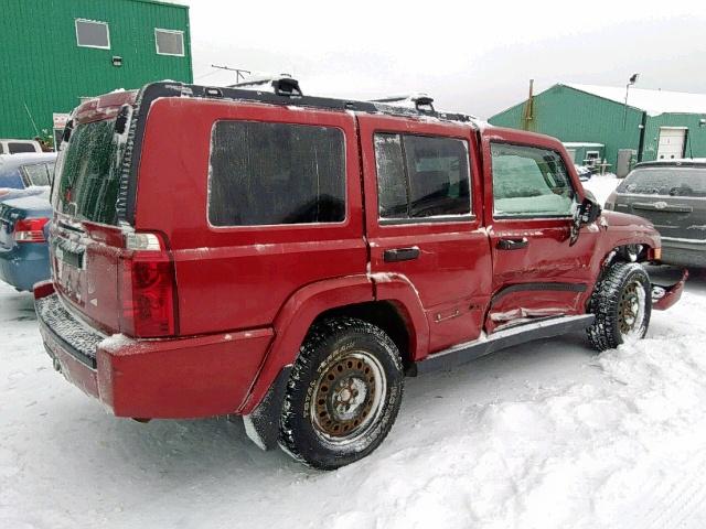 1J8HG48N36C111079 - 2006 JEEP COMMANDER წითელი ფოტო 4