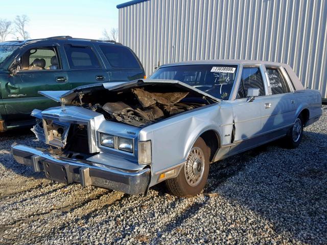 1LNBP96F0GY647624 - 1986 LINCOLN TOWN CAR BLUE photo 2