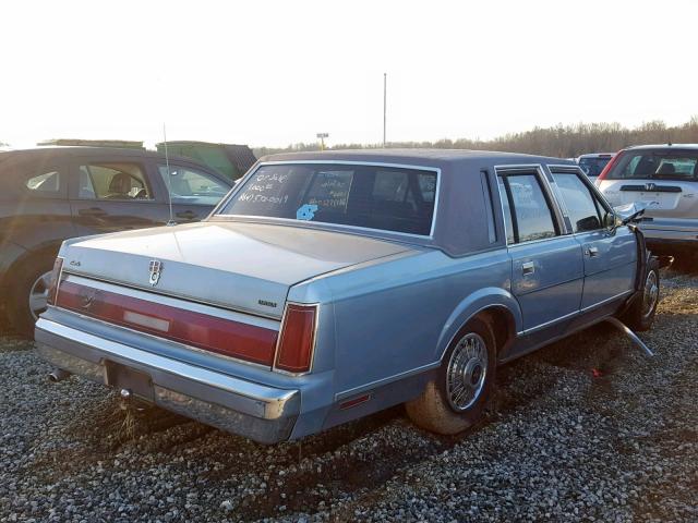 1LNBP96F0GY647624 - 1986 LINCOLN TOWN CAR BLUE photo 4