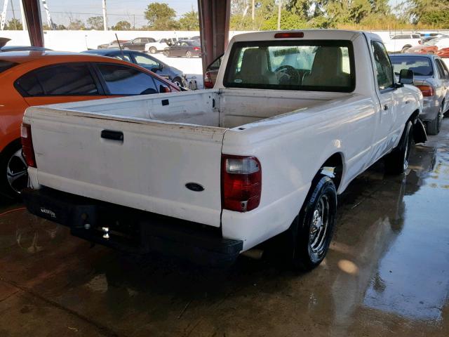 1FTYR10UX4PA66957 - 2004 FORD RANGER WHITE photo 4