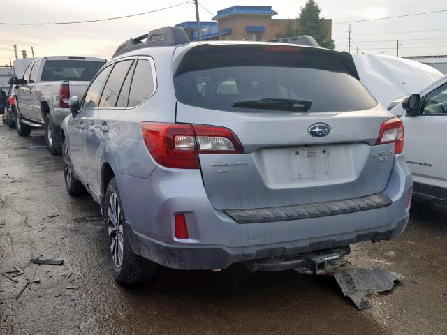 4S4BSENCXF3255731 - 2015 SUBARU OUTBACK 3. SILVER photo 3