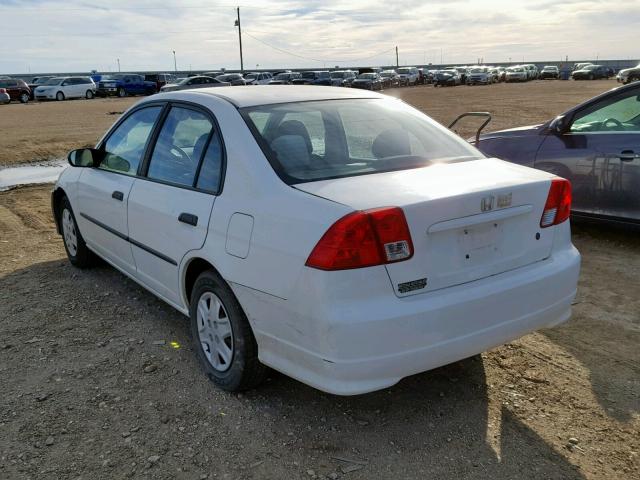 2HGES16374H641981 - 2004 HONDA CIVIC DX V WHITE photo 3