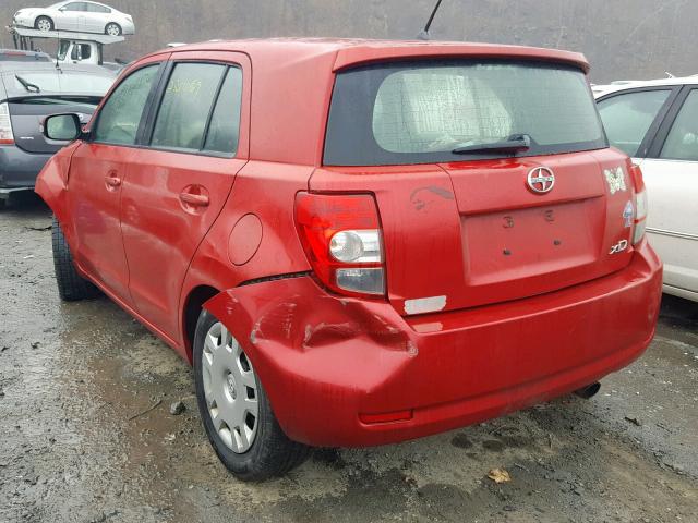 JTKKU10408J008765 - 2008 SCION XD RED photo 3