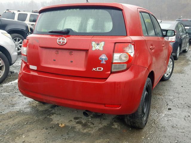 JTKKU10408J008765 - 2008 SCION XD RED photo 4