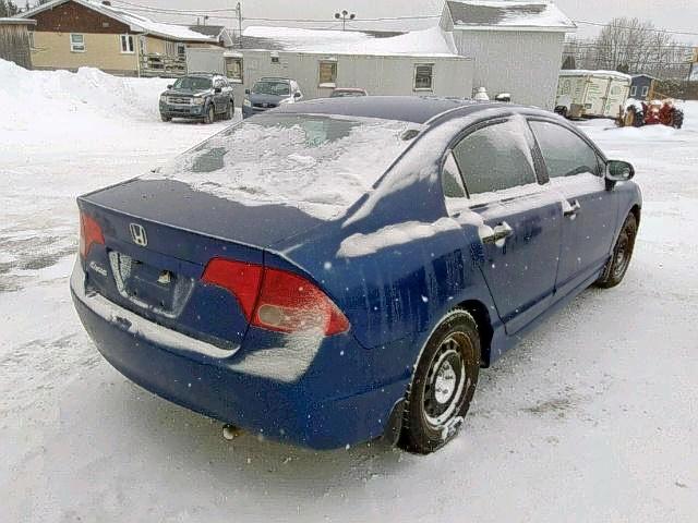 2HGFA163X7H030399 - 2007 HONDA CIVIC DX BLUE photo 4