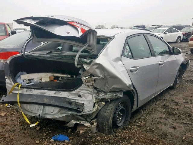 2T1BURHE8GC547809 - 2016 TOYOTA COROLLA L SILVER photo 4