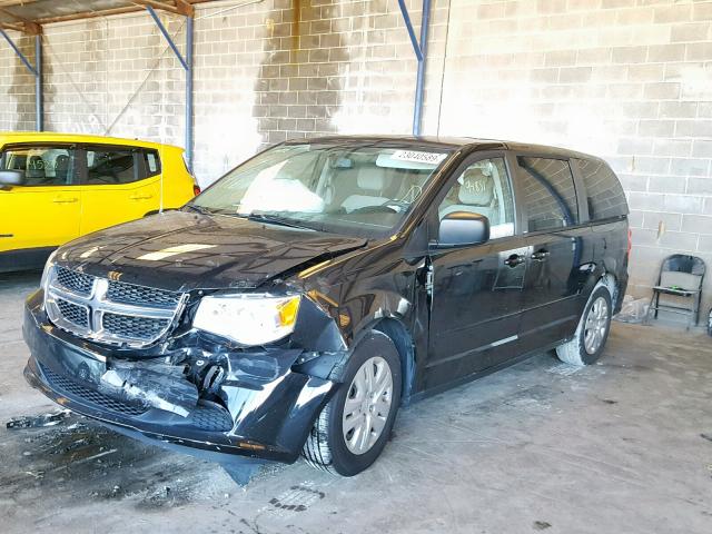 2C4RDGBG9ER212925 - 2014 DODGE GRAND CARA BLACK photo 2