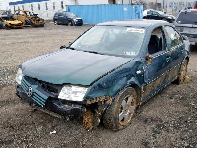 3VWSD29M41M018298 - 2001 VOLKSWAGEN JETTA GLS GREEN photo 2