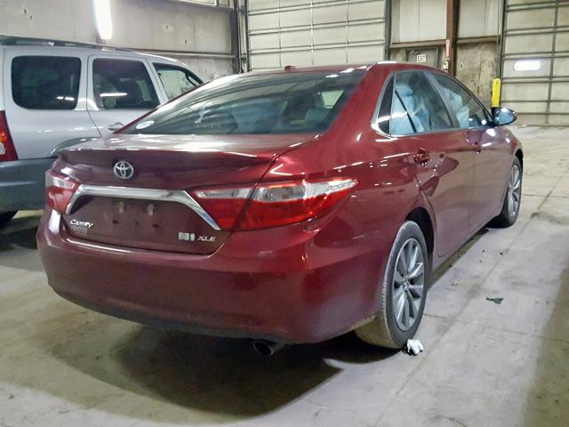 4T1BD1FK4FU151335 - 2015 TOYOTA CAMRY HYBR RED photo 4