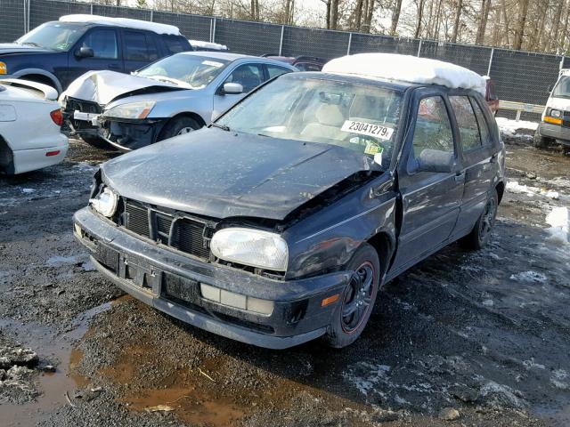 3VWFA81H3VM094435 - 1997 VOLKSWAGEN GOLF GL BLACK photo 2