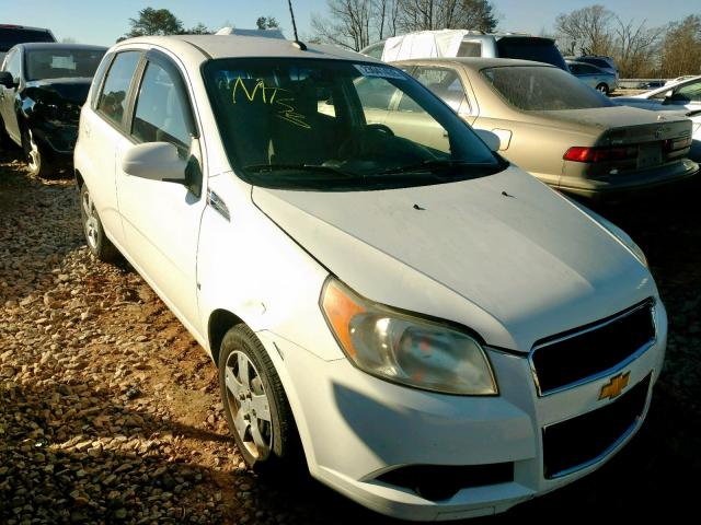 KL1TD66E29B311591 - 2009 CHEVROLET AVEO LS WHITE photo 1