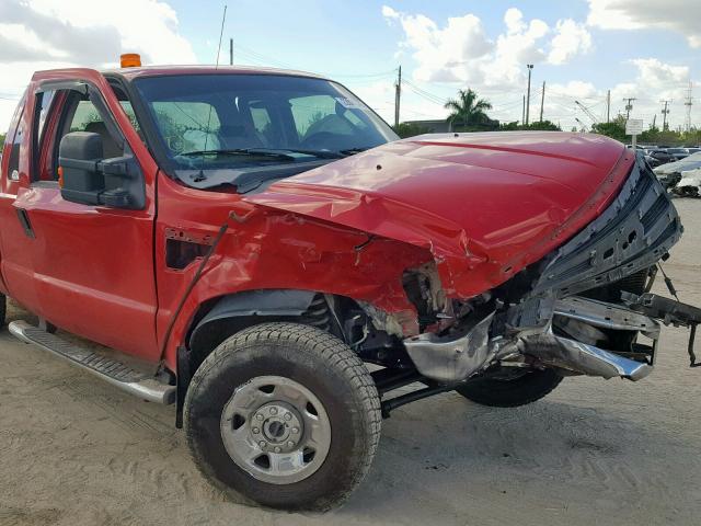 1FTSX21519EA66633 - 2009 FORD F250 SUPER RED photo 9