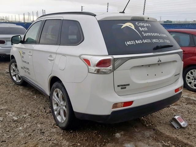 JA4AZ2A32EZ601275 - 2014 MITSUBISHI OUTLANDER WHITE photo 3