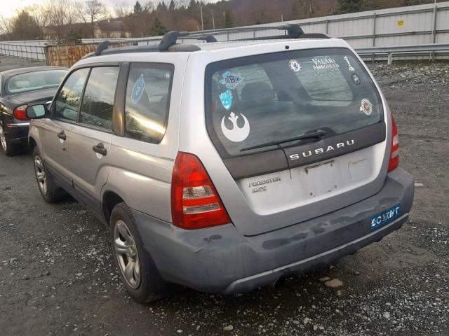 JF1SG63615H724088 - 2005 SUBARU FORESTER 2 Сріблястий фото 3