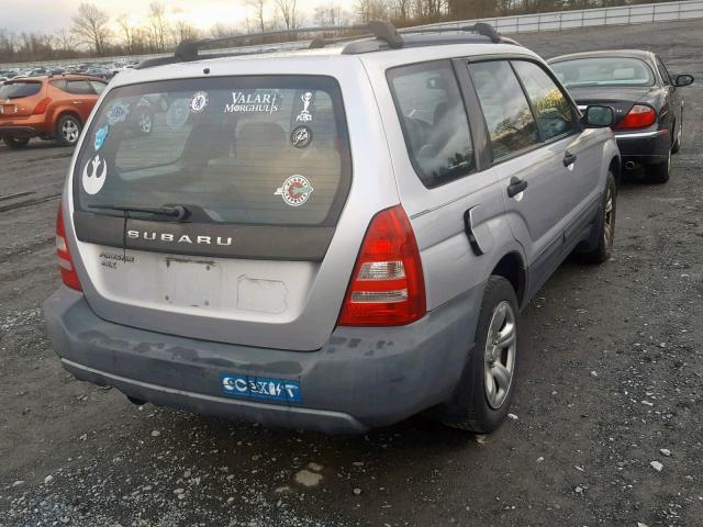 JF1SG63615H724088 - 2005 SUBARU FORESTER 2 Сріблястий фото 4