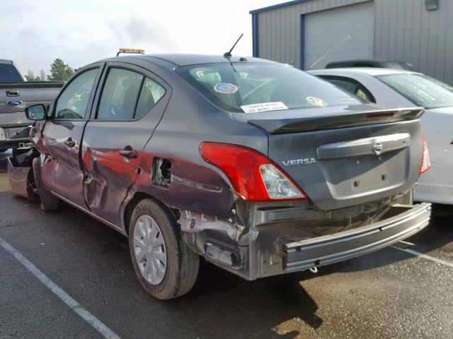 3N1CN7AP0HL901101 - 2017 NISSAN VERSA S GRAY photo 3